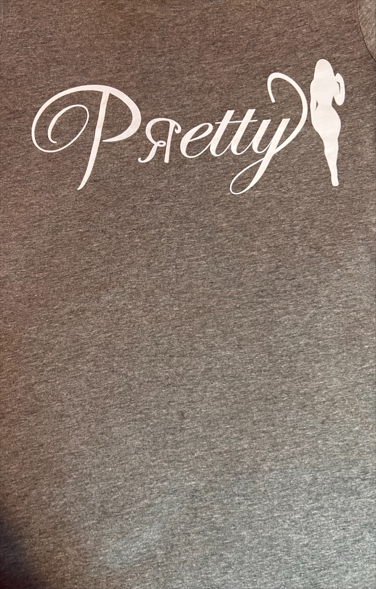 Pretty Lady Signature Tee - Grey/White- Premium Tee